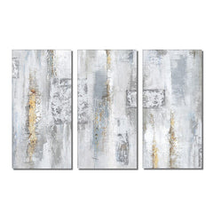 3 Affiches abstraites grises