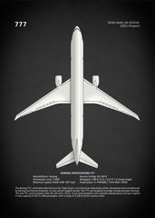 Affiche vintage avion 777