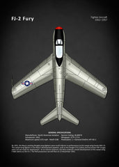 Affiche vintage avion fury