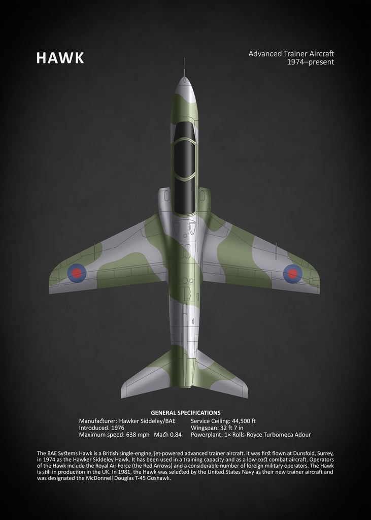 Affiche vintage avion hamk