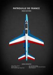 Affiche vintage avion patrouille de France