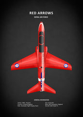 Affiche vintage avion red arronws