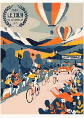 Affiche vintage dessin vélo