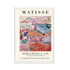 Affiche vintage maison rose