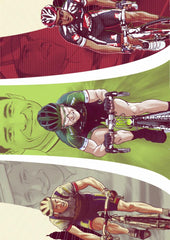 Affiche vintage peinture vélo