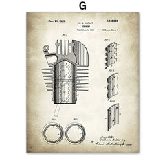 Affiche vintage piston moto