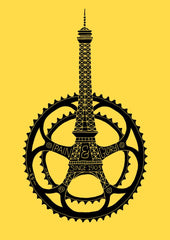 Affiche vintage roue de vélo