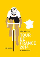 Affiche vintage tour de france 2014