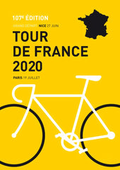 Affiche vintage vélo blanc