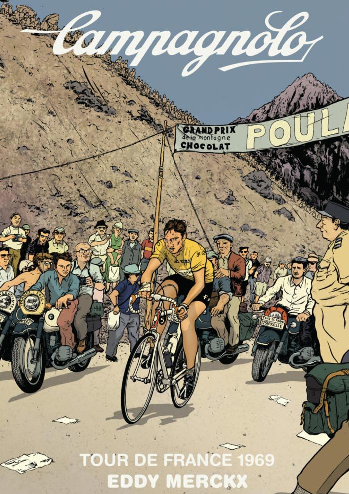 Affiche vintage vélo montagne