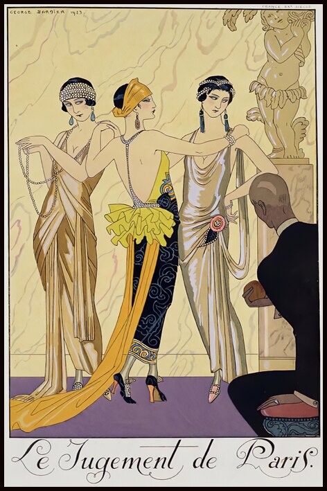 Affiche vintage vogue 3 femmes