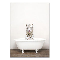 Cadre baignoire tigre blanc