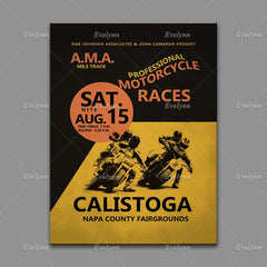 Cadre retro moto calistoga