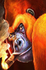 Cadre retro singe cigare