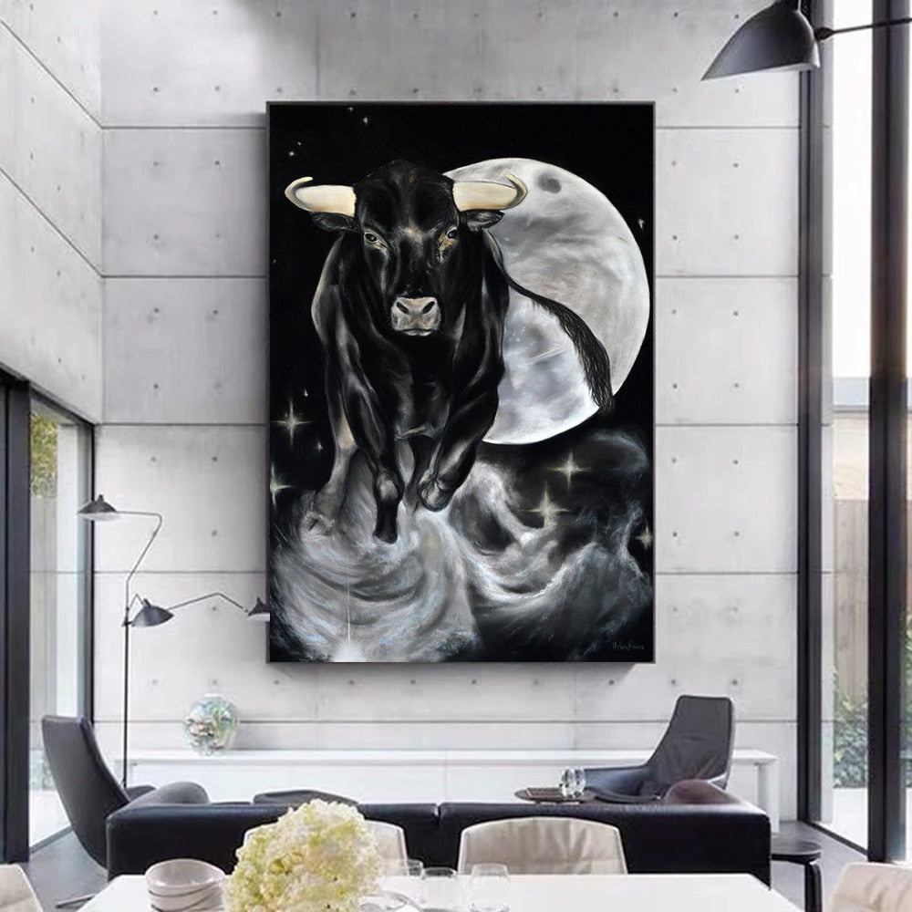 Cadre vintage vache noire