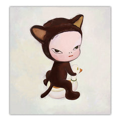 Tableau Yoshitomo Nara fond blanc