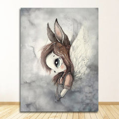 Tableau abstrait lapine cheveux