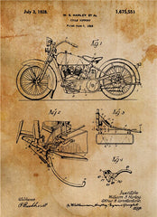 Tableau enfant vintage explication moto