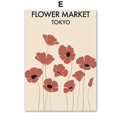 Tableau fleurs vintages Tokyo