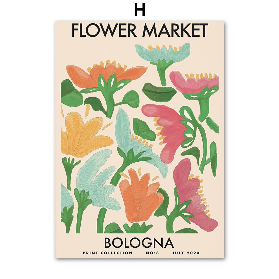 Tableau fleurs vintages bologne