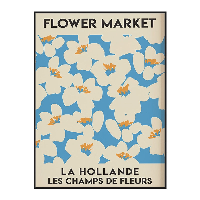 Tableau fleurs vintages hollande