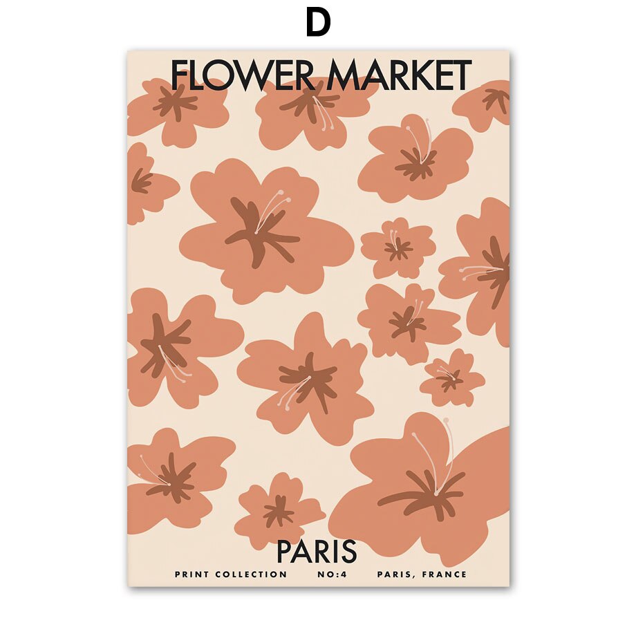 Tableau paris fleurs vintages