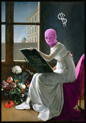 Tableau vintage cagoule rose