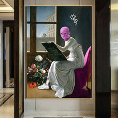 Tableau vintage cagoule rose