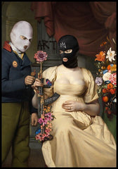 Tableau vintage homme cagoule