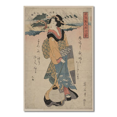 Tableau vintage japonais course
