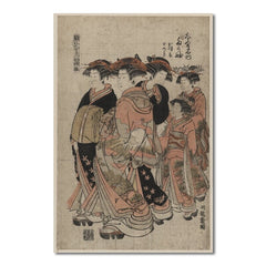 Tableau vintage japonais groupe de femmes