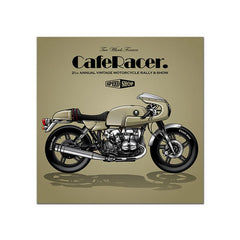 Tableau vintage moto caferacer