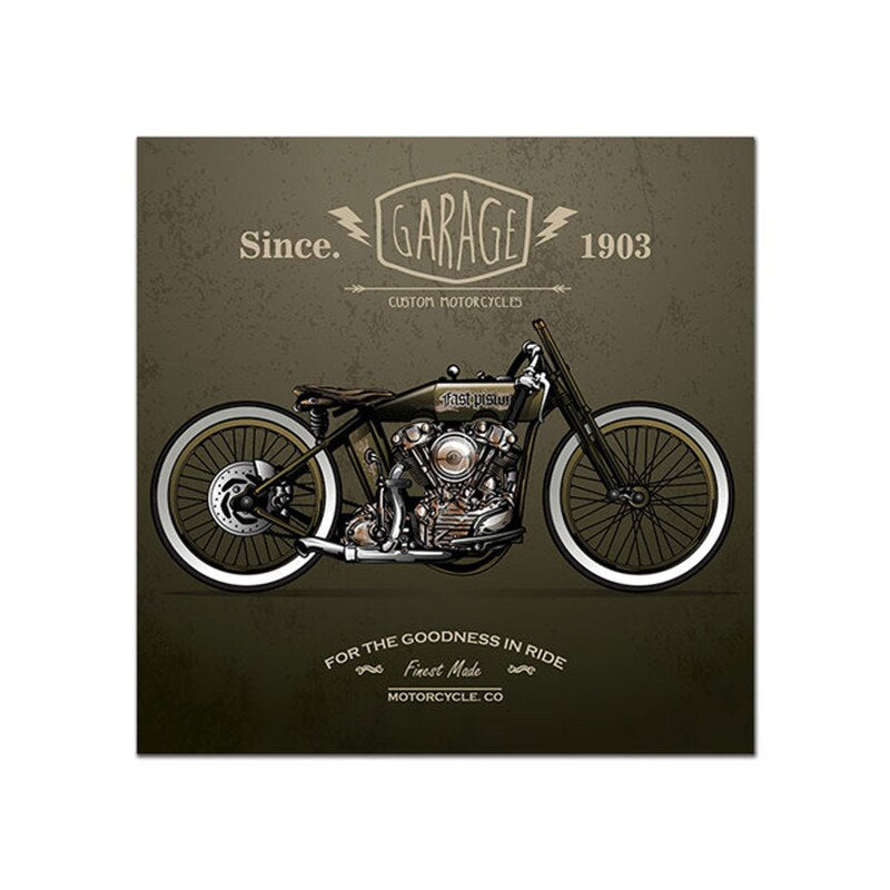 Tableau vintage moto classique
