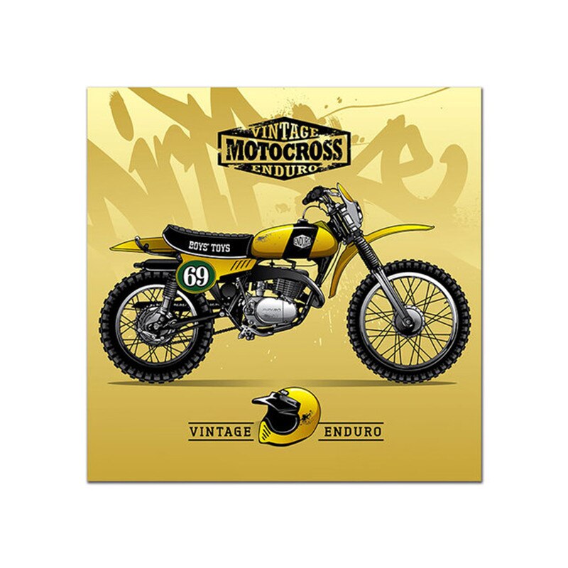 Tableau vintage moto cross