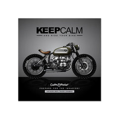 Tableau vintage moto rester calme