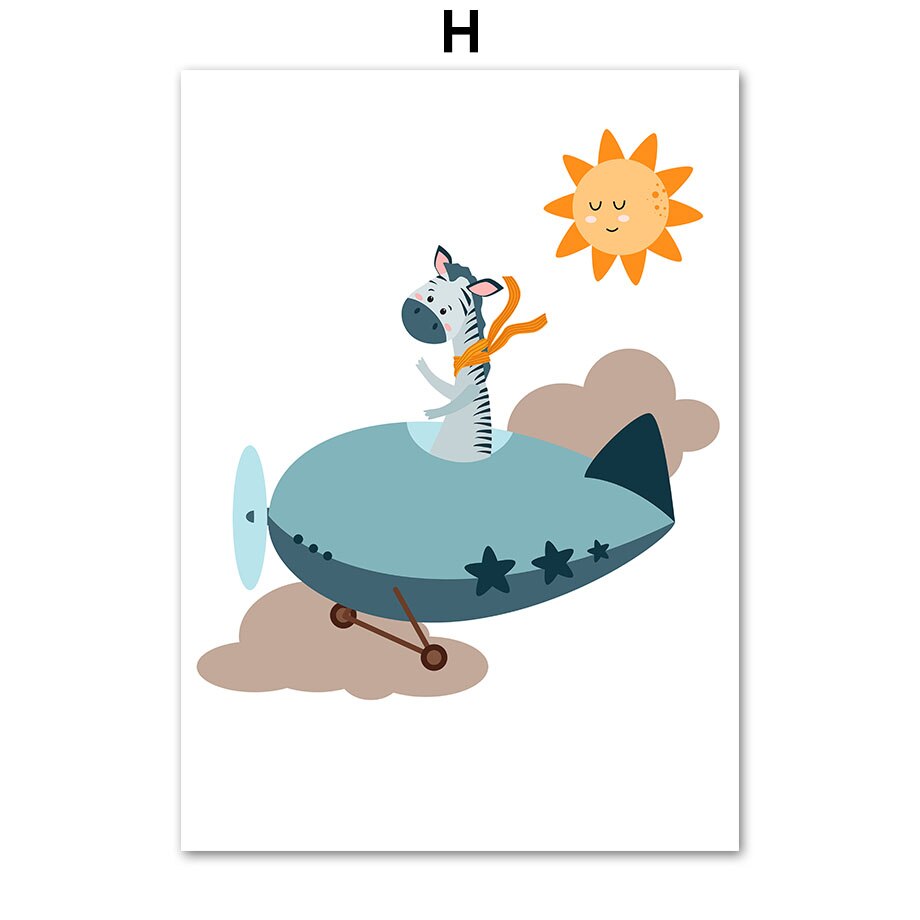 tableau zèbre et avion