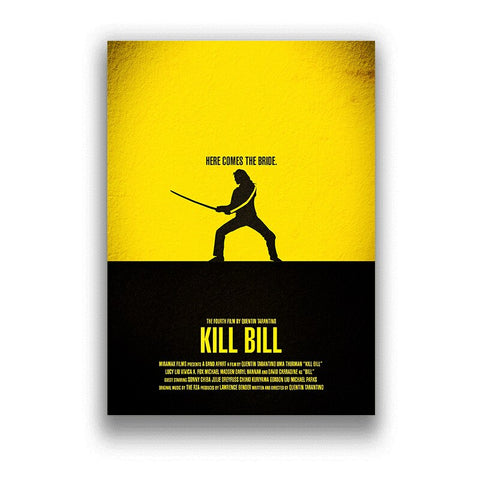 Affiche film kill bill jaune et noir