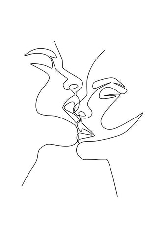 Affiche minimaliste bisous