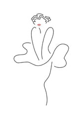 Affiche minimaliste fleurs femme