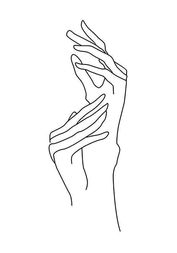 Affiche minimaliste mains