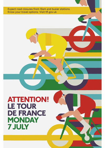 Affiche vintage 3 cycliste