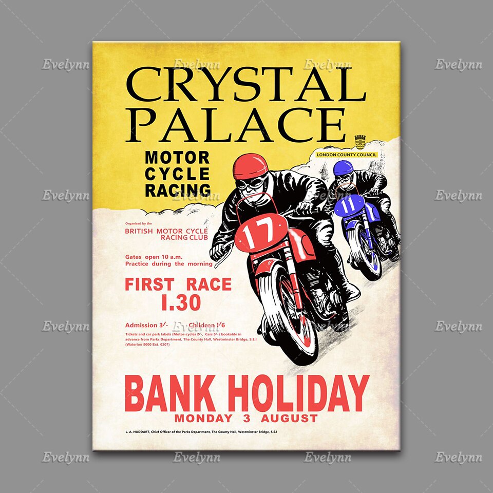Affiche vintage championnat de moto
