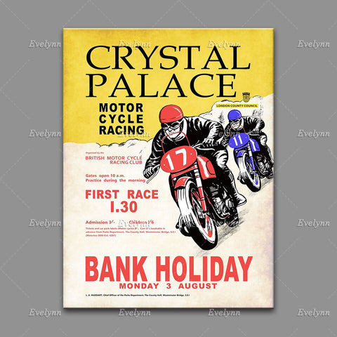 Affiche vintage championnat de moto