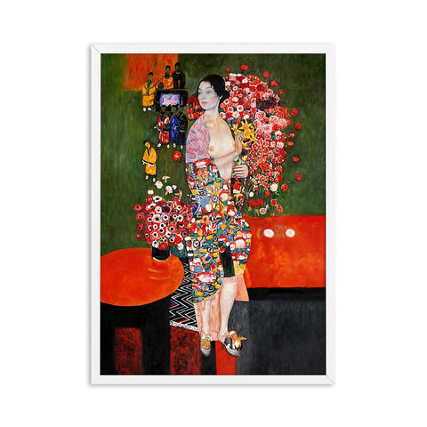 Affiche vintage femme fleur