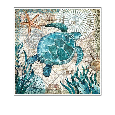 Cadre abstrait vintage tortue