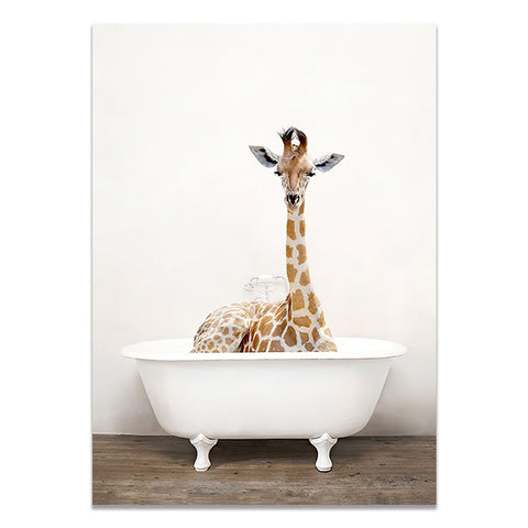 Cadre baignoire girafe