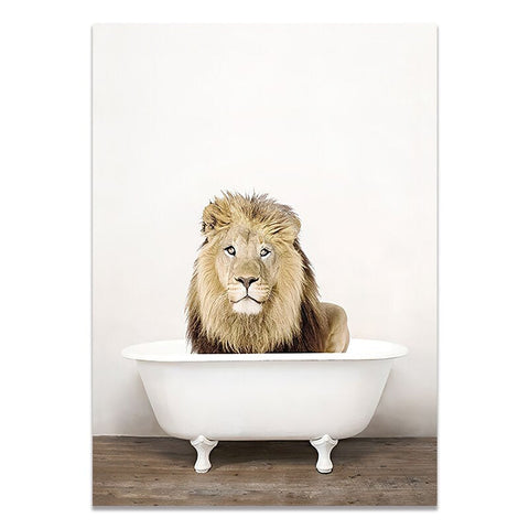 Cadre baignoire lion