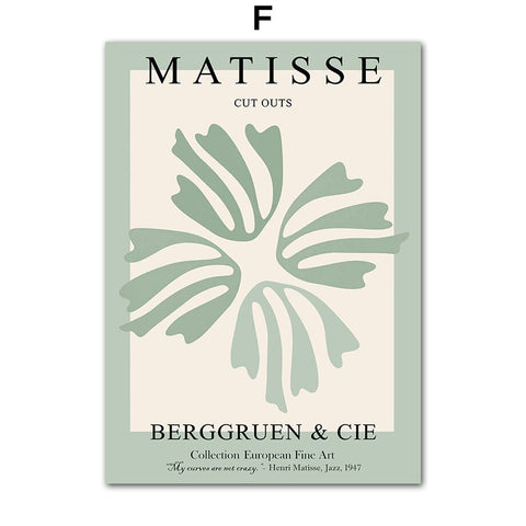 Cadre matisse feuille verte