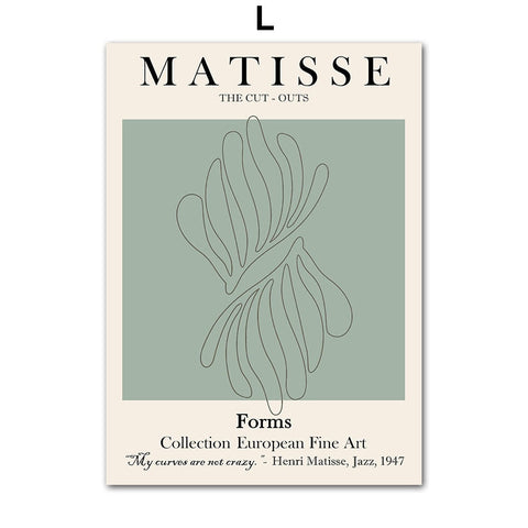 Cadre matisse fond vert