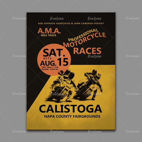 Cadre retro moto calistoga